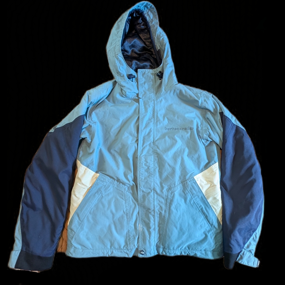 Burton Light Blue and Navy Hooded Jacket